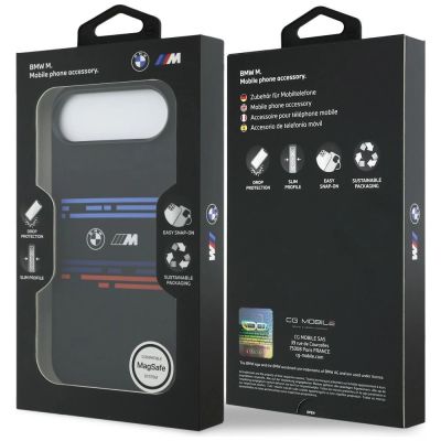 8. Etui BMW M Silicon Horizontal Line MagSafe na iPhone Air - czarne