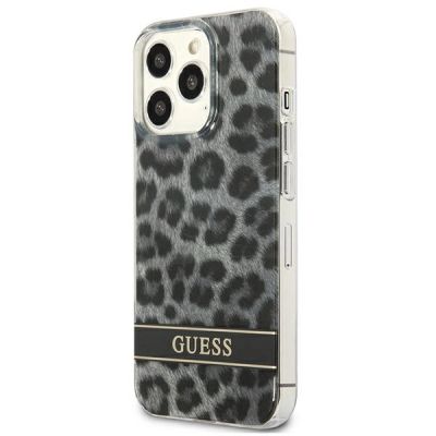 2. Etui Guess Leopard na iPhone 13 Pro / iPhone 13 - szare