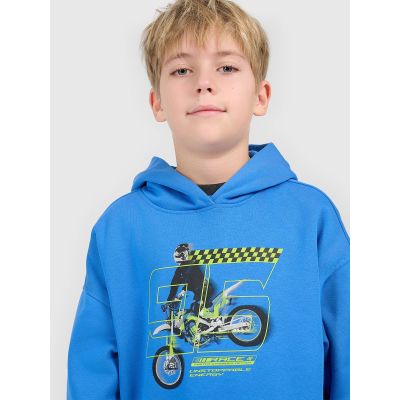 4. Bluza dresowa loose z kapturem chłopięca 4F 4FJRSS26TSWSM2814-33S