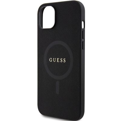 6. Etui Guess Saffiano MagSafe do iPhone 15 Plus - czarne