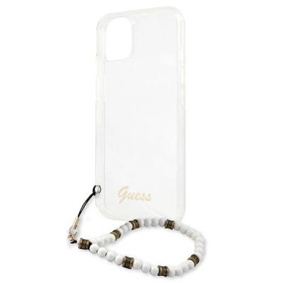 6. Etui Guess White Pearl na iPhone 13 - przezroczyste