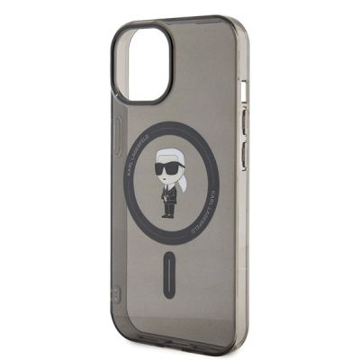 6. Etui Karl Lagerfeld IML Ikonik MagSafe do iPhone 15 - czarne