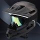 8. Kask rowerowy fullface Wozinsky z odpinanym daszkiem lekki 57-62 cm - czarny