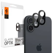 Szkło na aparat Spigen Optik GLAS.TR Camera Protector 2-PACK na iPhone 16 / 16 PLUS - czarne