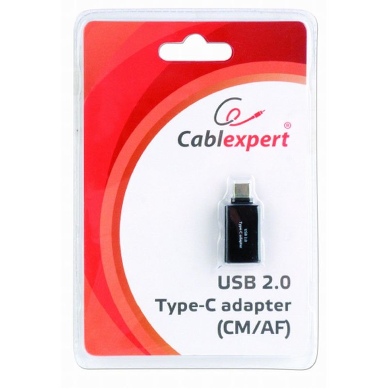 2. Adapter GEMBIRD A-USB2-CMAF-01 (USB typu C M - USB 2.0 F; kolor czarny)