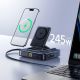 7. Stacja ładująca Baseus Nomos NH21 6w1 245W bezprzewodowa z dwoma zwijanymi kablami USB-C - czarna