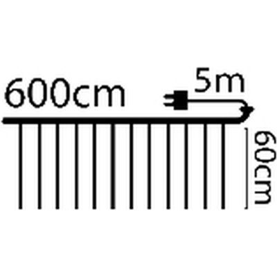 37. LAMPKI CHOINKOWE KURTYNA ŚWIETLNA ZEW/WEW 240 LED 600X60CM Z PILOTEM RGB KOLOR