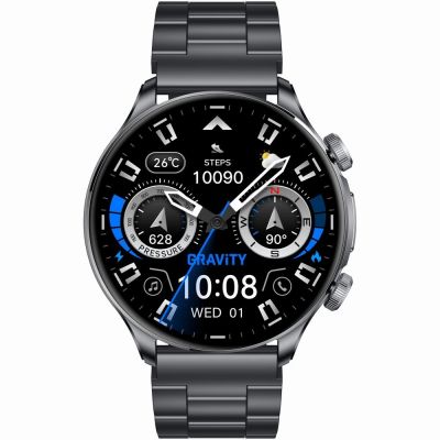 6. Smartwatch Gravity Czarny Pasek + Bransoleta GT35-2