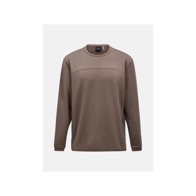 Bluza męska PEAK PERFORMANCE M Trail Polartec Power Grid Crew kolor brązowy
