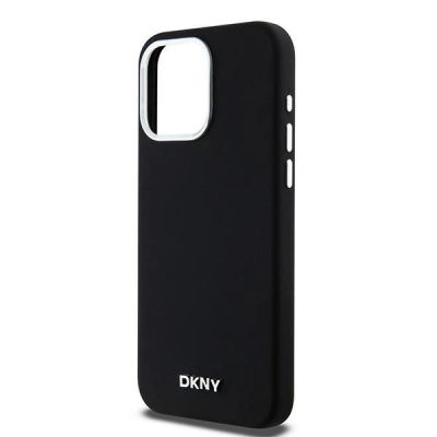 6. Etui DKNY Liquid Silicone Small Metal Logo MagSafe na iPhone 14 Pro Max - czarne