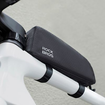 12. Torba rowerowa Rockbros na ramę na rurę górną 0,9l – czarna