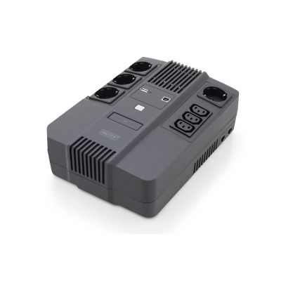 11. UPS UPS Line-Interactive 600VA/360WAVR 4xSCHUKO 3xIEC C13 1xUSB A 1x USB B RJ45