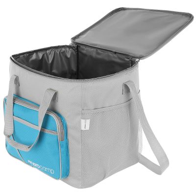 7. TORBA TERMICZNA 36x25x33CM BŁEKITNO SZARA 30L ENERO CAMP