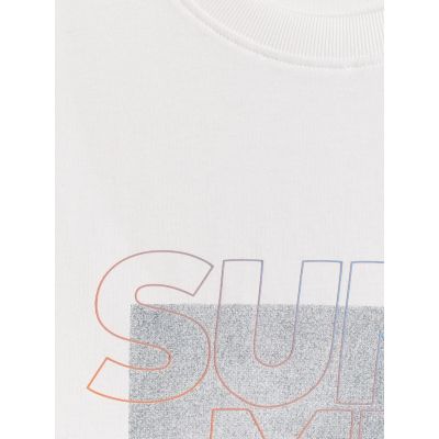 6. T-shirt regular z nadrukiem męski 4F 4FWSS26TTSHM2783-10S