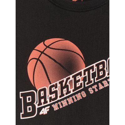 6. T-shirt regular z nadrukiem chłopięcy 4F 4FJRSS26TTSHM4278-20S