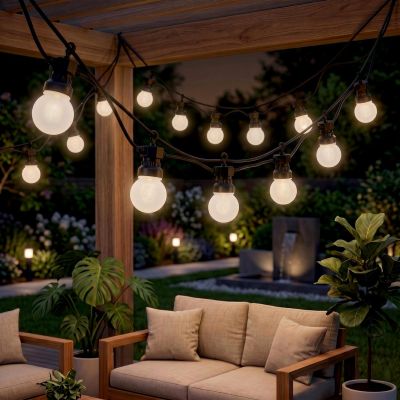 4. GIRLANDA OGRODOWA PARTY LIGHT 20LED G50 TIMER MOŻLIWOŚĆ ŁĄCZENIA