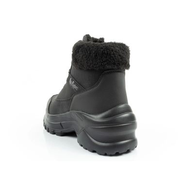 5. Lee Cooper buty sportowe damskie zimowe trekkingowe ocieplane czarne sznurowane