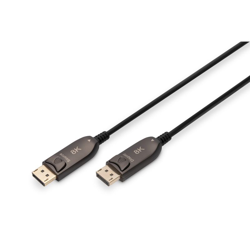 4. Kabel DP/DP M/M czarny 15m DisplayPort 1.4 Hybrydowy  AOC 8K 60Hz UHD