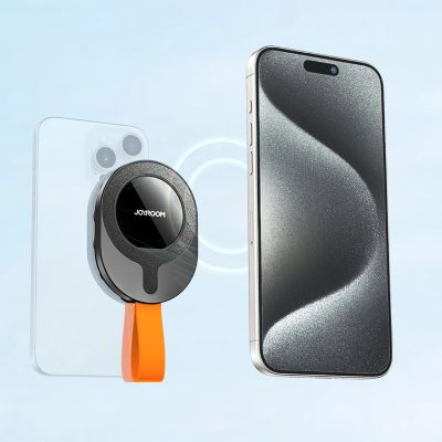 5. Uchwyt Joyroom JR-ZS393-S magnetyczny z przyssawkami na telefon 4.7-7" - czarno-pomarańczowy