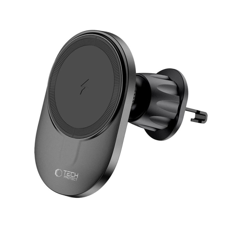 5. Uchwyt Tech-Protect MM15W-V1 samochodowy na telefon z ładowarką indukcyjną MagSafe 15W na kokpit / kratkę nawiewu - czarny