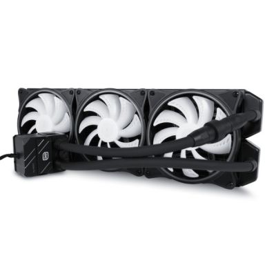 2. Alphacool Pro Aurora 420 CPU AIO Procesor Zestaw do chłodzenia płynami 14 cm Czarny, Biały