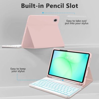 4. Etui Tech-Protect SC Pen na Samsung Galaxy Tab A9 / A11 8.7 X110 / X115 / X133 / X135 - różowe