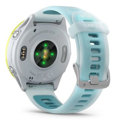 8. Garmin Forerunner 570 3,56 cm (1.4") AMOLED 47 mm Cyfrowy 454 x 454 px Ekran dotykowy Biały, Żółty Wi-Fi GPS