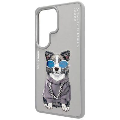 2. Etui Nimmy Glasses Cool Dog na Samsung Galaxy S26 Ultra - szare