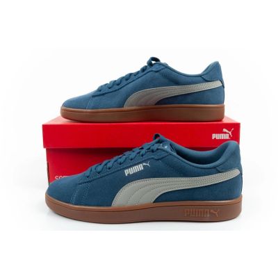 10. Puma buty sportowe męskie sneakersy Smash 3.0 skórzane klasyczne modne niebieskie