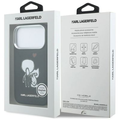 8. Etui Karl Lagerfeld Karl & Choupette Back Logo MagSafe na iPhone 17 Pro Max - czarne