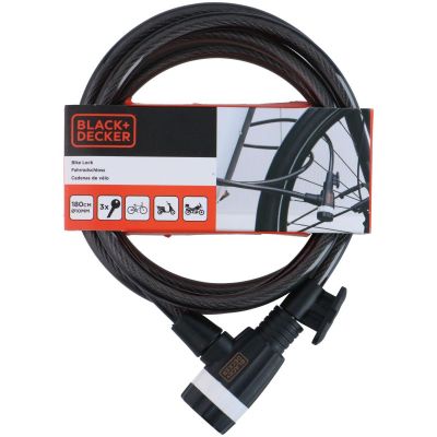 12. ZAPIĘCIE ROWEROWE LINKA NA ZAMEK 10x1800MM Z UCHWYTEM BLACK+DECKER