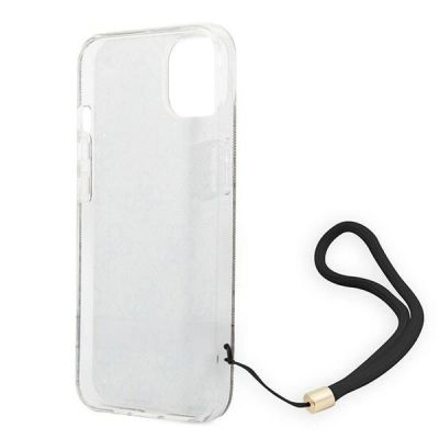 7. Etui Guess 4G Print Strap na iPhone 14 Plus - brązowe