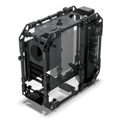 4. Obudowa Alphacool Apex Pro Skeleton Full Tower Czarny, Węgiel