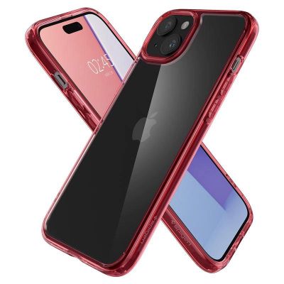 6. Etui Spigen Ultra Hybrid na iPhone 15 Plus - czerwone