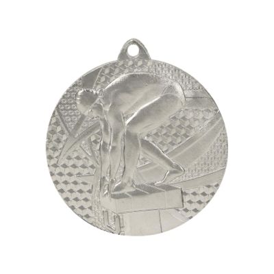 10. Medal srebrny- pływanie - medal stalowy