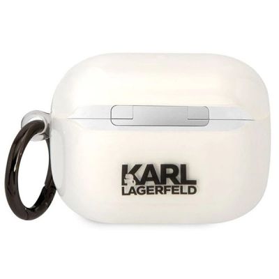 2. Etui Karl Lagerfeld Ikonik Choupette na AirPods Pro - przezroczyste