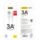 8. Dudao przewód kabel USB / Lightning 3A 1m biały (L1L white)