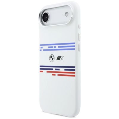 2. Etui BMW M Silicon Horizontal Line MagSafe na iPhone Air- białe
