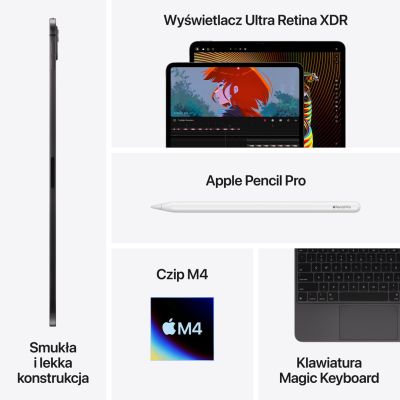8. Apple iPad Pro 5G Apple M TD-LTE & FDD-LTE 2 TB 27,9 cm (11") 16 GB Wi-Fi 6E (802.11ax) iPadOS 17 Srebrny