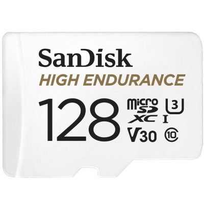 2. High Endurance microSDXC 128GB V30 z adapterem (rejestratory i monitoring)