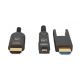 3. Manhattan 355544 kabel HDMI 70 m HDMI Typu A (Standard) HDMI Typu D (Micro) Czarny