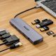 4. UNITEK D1113BGY01 huby i koncentratory 2 x USB 3.2 Gen 2 (3.1 Gen 2) Type-C 1000 Mbit/s Szary
