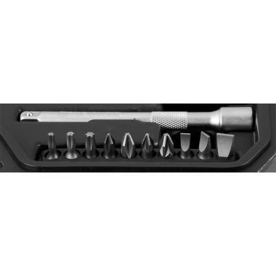6. Zestaw nasadek przelotowych 1/4" + 3/8", 46 szt.