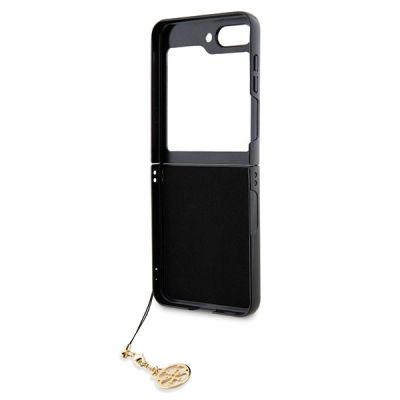 7. Etui Guess 4G Charms Collection na Samsung Galaxy Z Flip 5 - brązowe