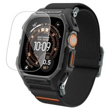 Pasek Spigen Lite Fit Pro + Szkło hartowane na wyświetlacz na Apple Watch Ultra 49 mm - czarny