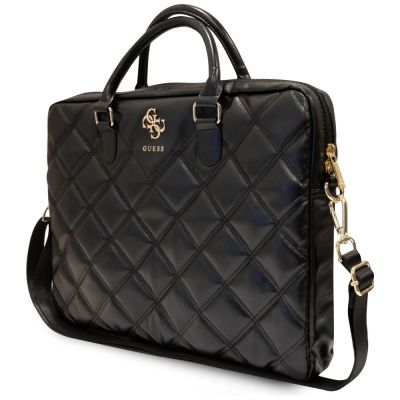 2. Torba Guess Quilted 4G na laptopa 16" - czarna