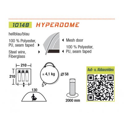 2. NAMIOT HIGH PEAK HYPERDOME 3 os.niebieski  /10148