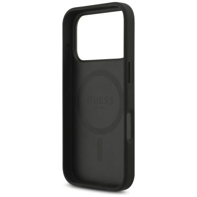 7. Etui Guess 4G Circle Classic Logo MagSafe na iPhone 17 Pro - czarne