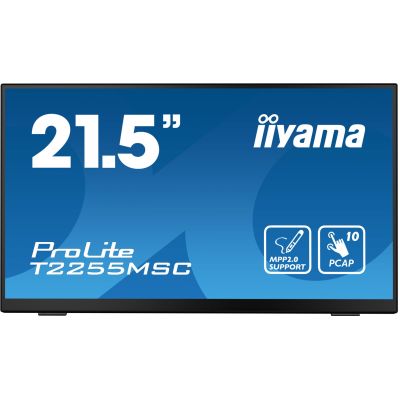 2. iiyama ProLite T2255MSC-B1 monitor komputerowy 54,6 cm (21.5") 1920 x 1080 px Full HD LCD Ekran dotykowy Czarny