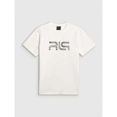 7. T-shirt regular z nadrukiem męski 4F | Robert Lewandowski RL9KSS26TTSHM3938-11S